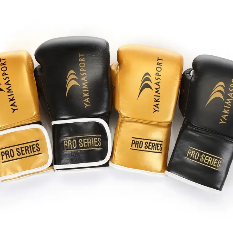 Рукавички боксерські Yakimasport TIGER GOLD V розмір 10 унцій, золотисті Рукавички боксерські Yakimasport TIGER GOLD V розмір 10 унцій, золотисті