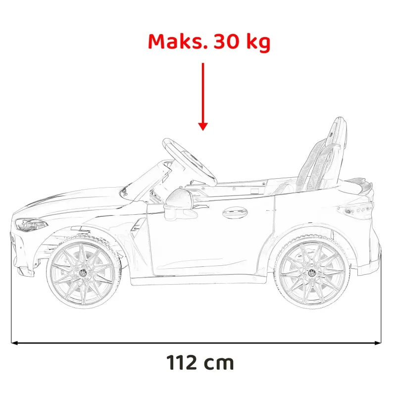 Дитяча акумуляторна машинка BMW M4 Синя