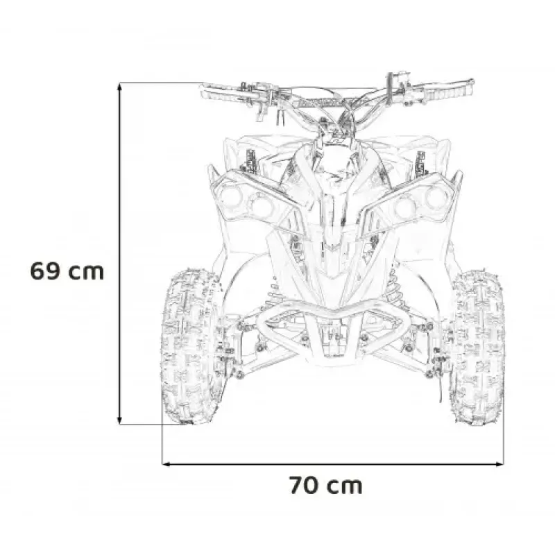 Дитячий акумуляторний квадроцикл RENEGADE HIPERFECT 49CC Червоний