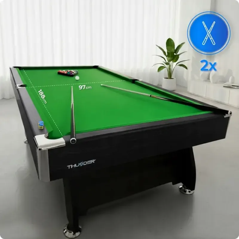Більярдний стіл THUNDER BOLD-BLACK 7FT, 214 х 122 х 81 см