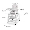 Стільчик для годування 5-в-1 Ricokids Sinco 57,5 х 104 см - сіро-білий