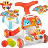 Каталка 2-в-1 інтерактивна Ricokids біло-червона Каталка 2-в-1 інтерактивна Ricokids біло-червона