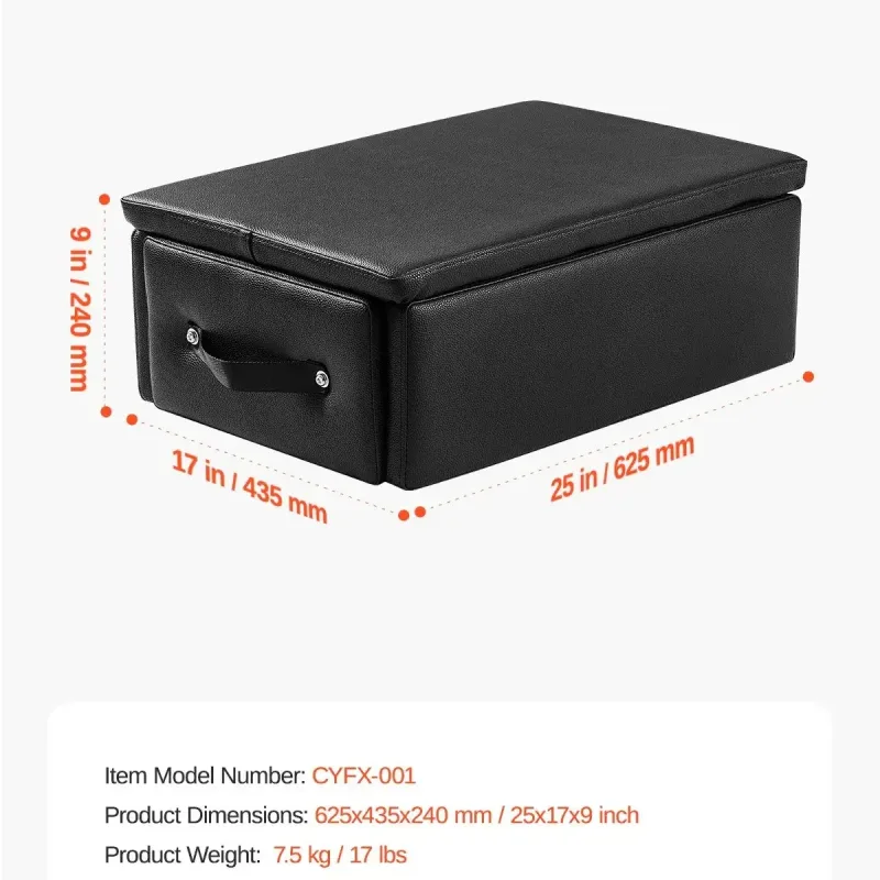 Ящик для пілатесу VEVOR 62,5 х 43,5 х 24 см, чорний