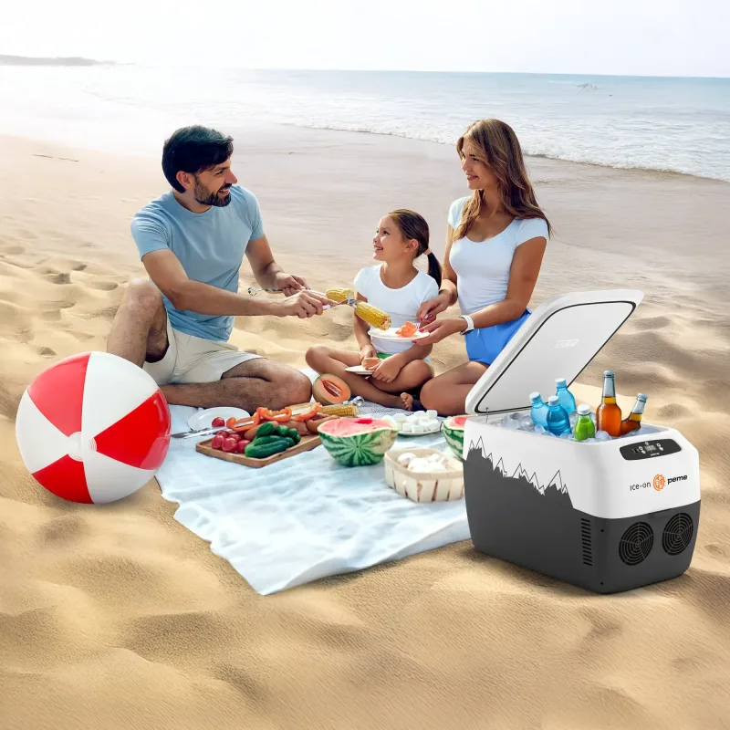 Дорожній холодильник з ременем Peme Go Adventure Orange 30 28,3 л, сірий