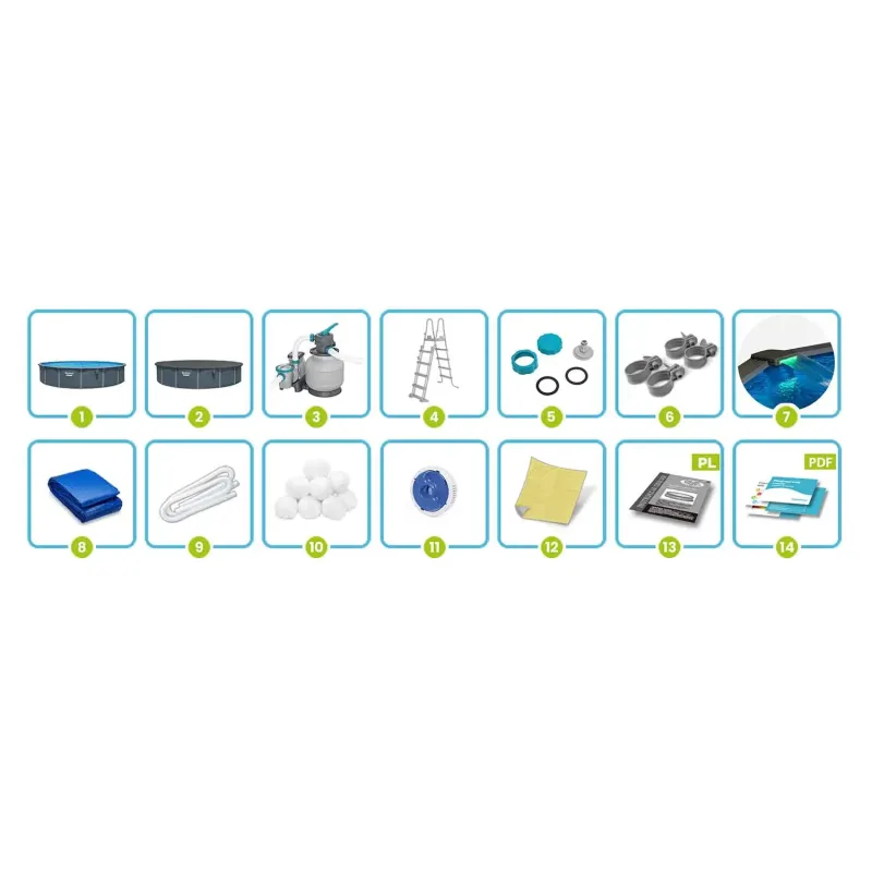 Басейн каркасний 13в1 Bestway Hydrium 561RP 732 х 132 см Басейн каркасний 13в1 Bestway Hydrium 561RP 732 х 132 см