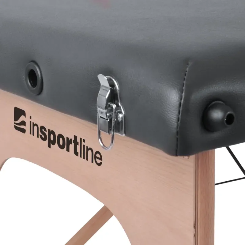 Масажний стіл inSPORTline Orashi 2-Section Wooden, чорний