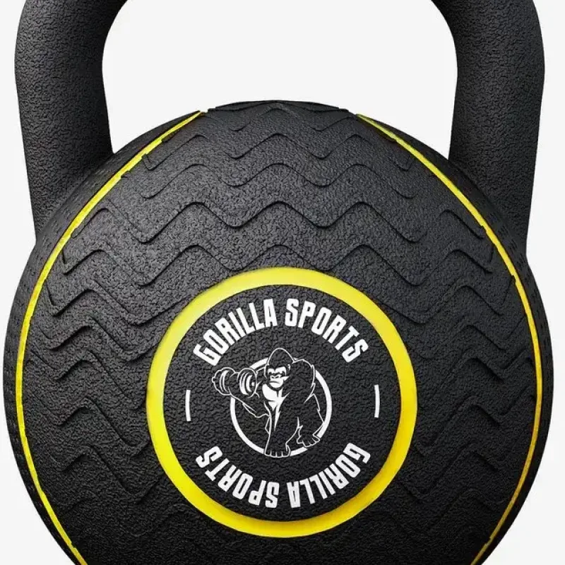 Гиря прогумована Gorilla Sports 16 кг, чорна Гиря прогумована Gorilla Sports 16 кг, чорна