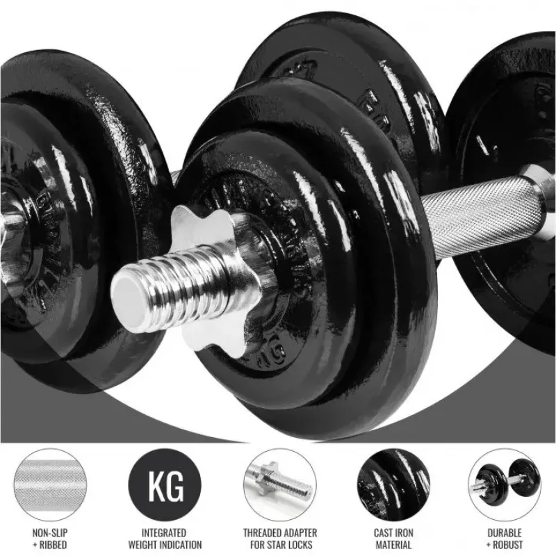 Гантелі розбірні у кейсі Gorilla Sports 2 x 10 кг