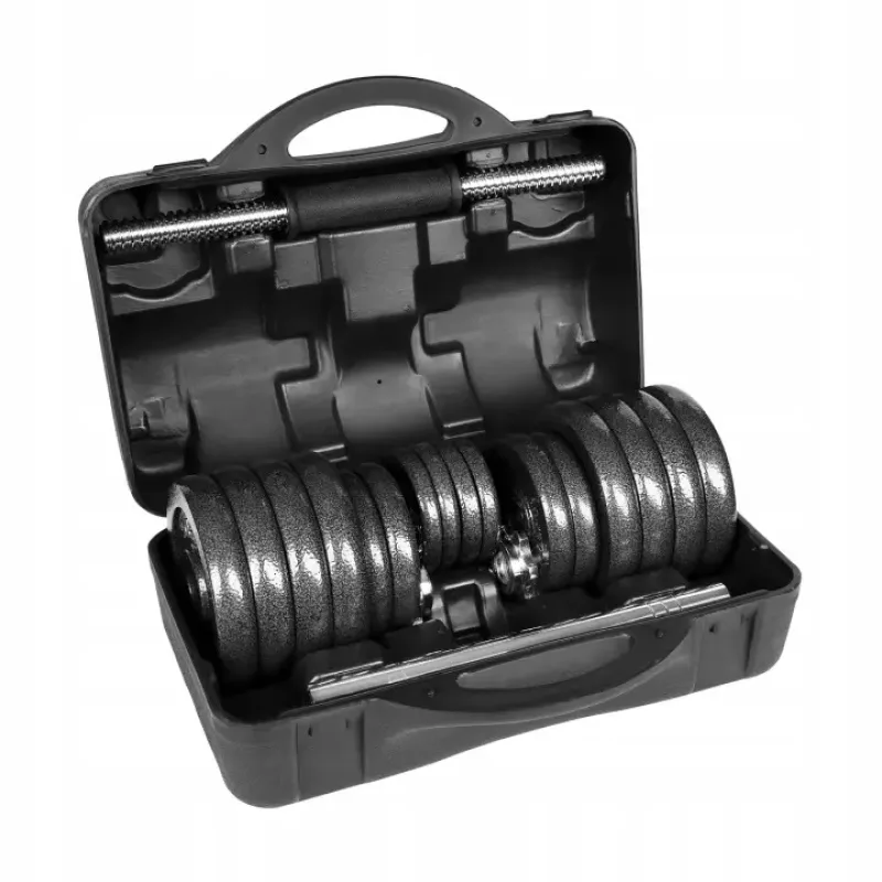 Гантелі розбірні у кейсі Rebel Active RBA-2327-30 2 x 15 кг Гантелі розбірні у кейсі Rebel Active RBA-2327-30 2 x 15 кг