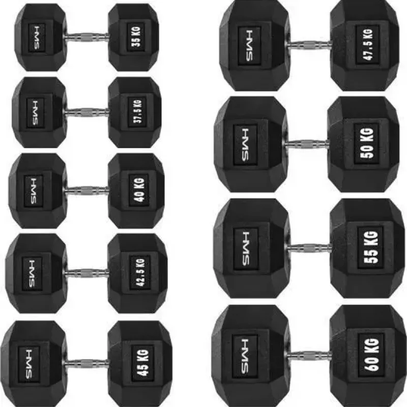 Гантелі шестигранні HMS Hex Pro 2 х 35-60 кг Гантелі шестигранні HMS Hex Pro 2 х 35-60 кг