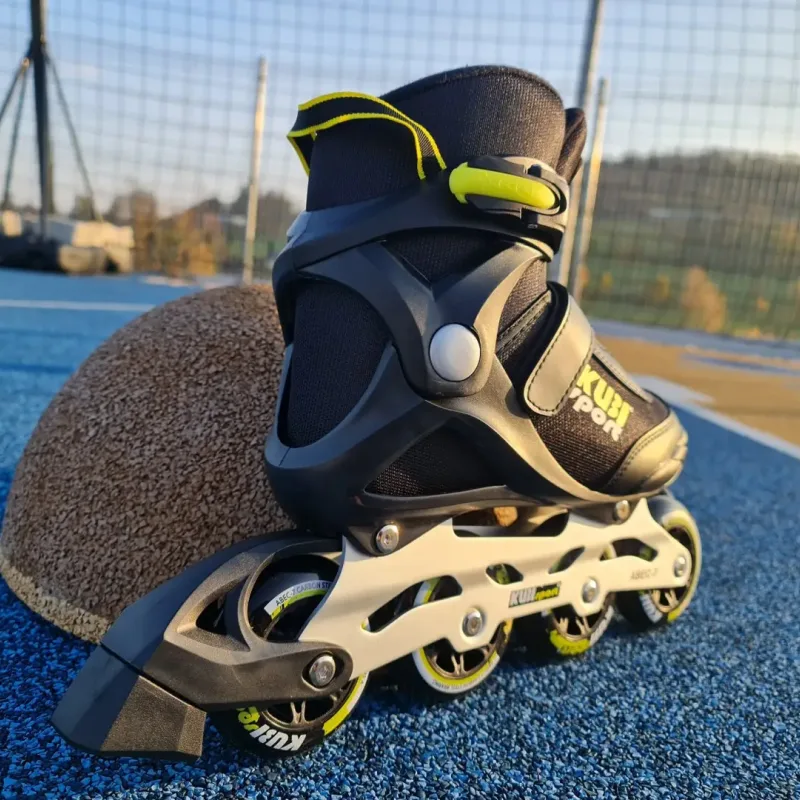 Роликові ковзани KUBISPORT розмір 39, чорно-жовті Роликові ковзани KUBISPORT розмір 39, чорно-жовті