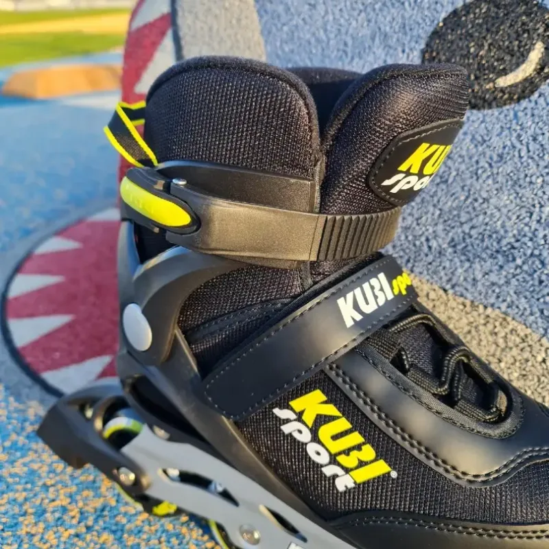 Роликові ковзани KUBISPORT розмір 46, чорно-жовті Роликові ковзани KUBISPORT розмір 46, чорно-жовті