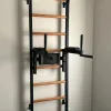 Шведська стінка BenchK 222B з турніком та брусами, чорна
