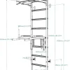 Шведська стінка BenchK 222B з турніком та брусами, чорна