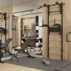 Шведська стінка BenchK 232B з турніком та брусами, чорна Шведська стінка BenchK 232B з турніком та брусами, чорна