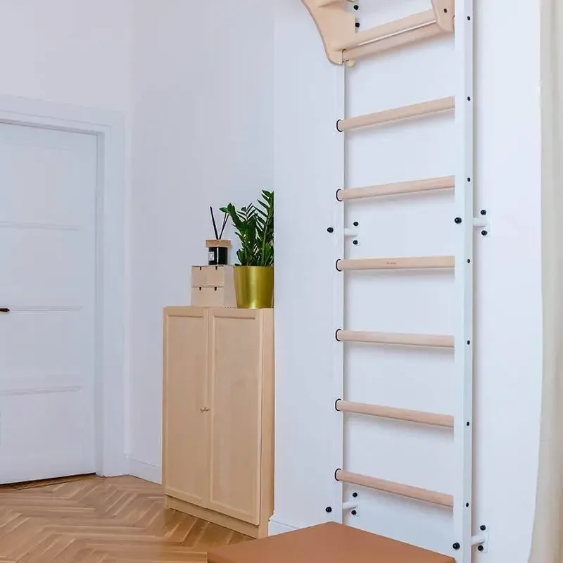 Шведська стінка BenchK 310W 240 x 67 см з турніком, біла Шведська стінка BenchK 310W 240 x 67 см з турніком, біла
