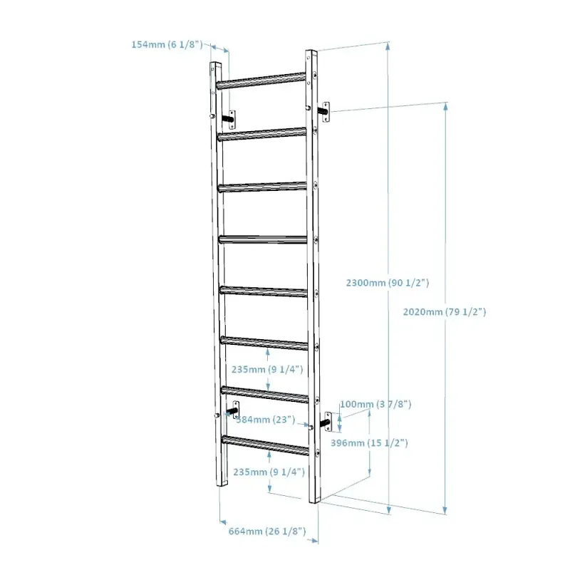 Шведська стінка BenchK 711B, чорна