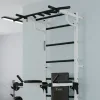 Шведська стінка Gamma Workout Grand з турніком та поручнями, біла Шведська стінка Gamma Workout Grand з турніком та поручнями, біла