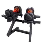 Регульований набір гантелей для однієї руки inSPORTline DuraBell® 2 x 6,5 – 24,5 кг із стійкою