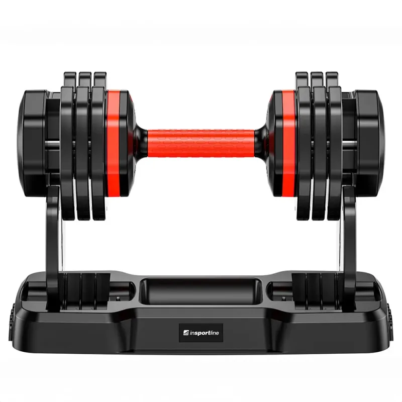 Регульований набір гантелей для однієї руки inSPORTline DuraBell® 2 x 6,5 – 24,5 кг із стійкою Регульований набір гантелей для однієї руки inSPORTline DuraBell® 2 x 6,5 – 24,5 кг із стійкою