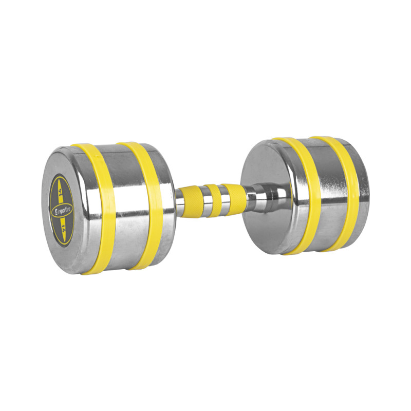 Гантель хромована inSPORTline Yellsteel 14 кг