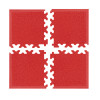 Кутові елементи для килимка inSPORTline Simple Red - 4 шт.