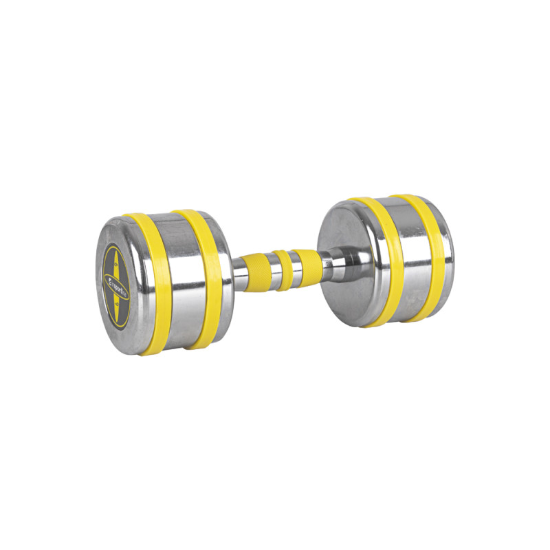 Гантель хромована inSPORTline Yellsteel 9 кг
