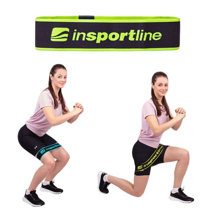Стрічка-еспандер для вправ inSPORTline Hiplop S чорно-зелена