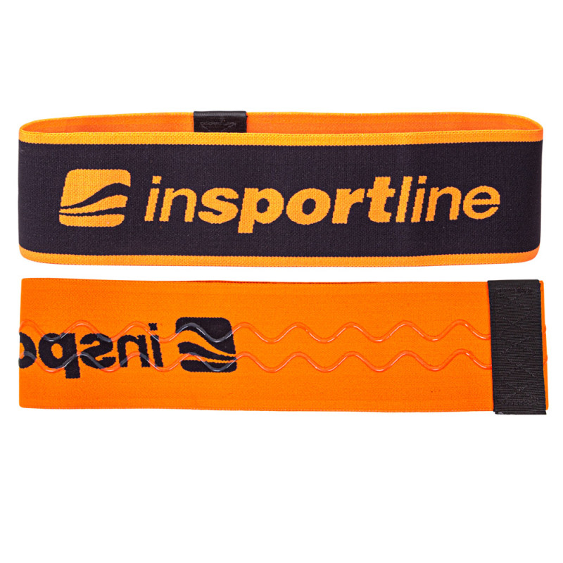 Стрічка-еспандер для вправ inSPORTline Hiplop L чорно-помаранчева