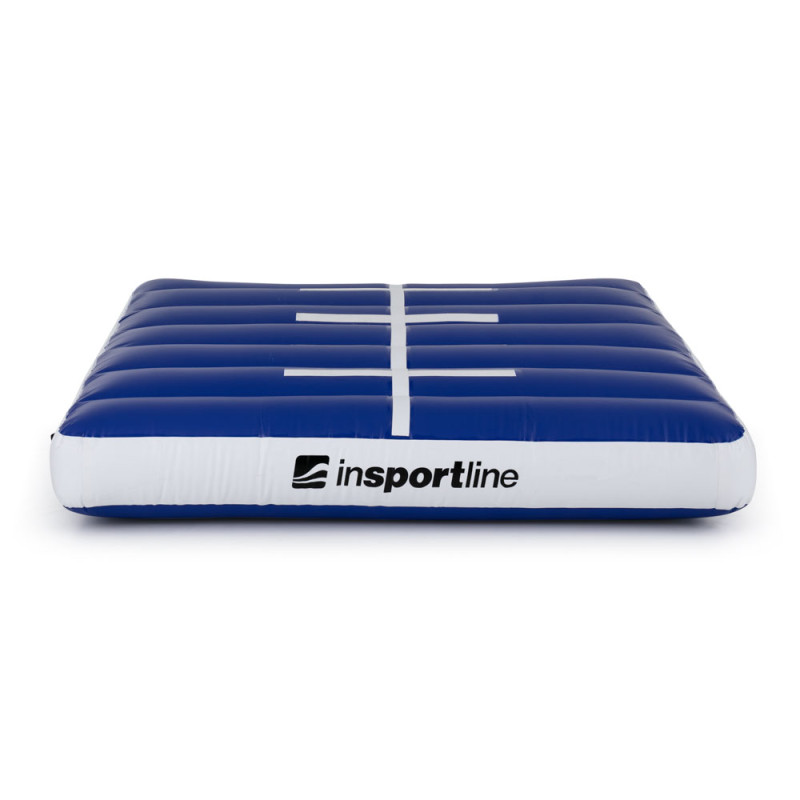 Килимок надувний гімнастичний inSPORTline Airincline 200x200 см, біло-синій