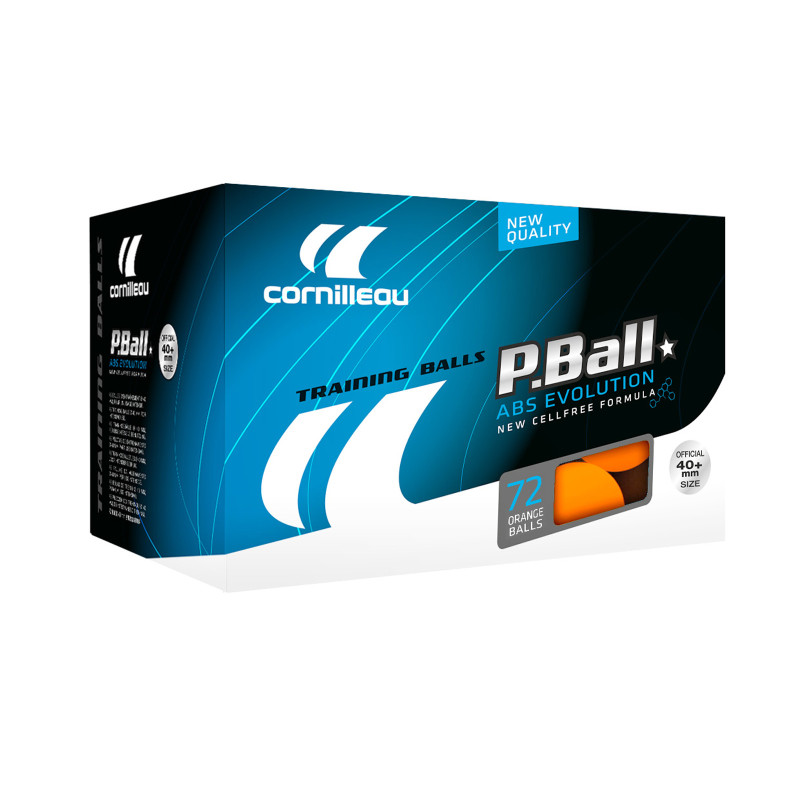М'ячі для настільного тенісу Cornilleau P-BALL ABS EVOLUTION 1* 72 шт, помаранчеві