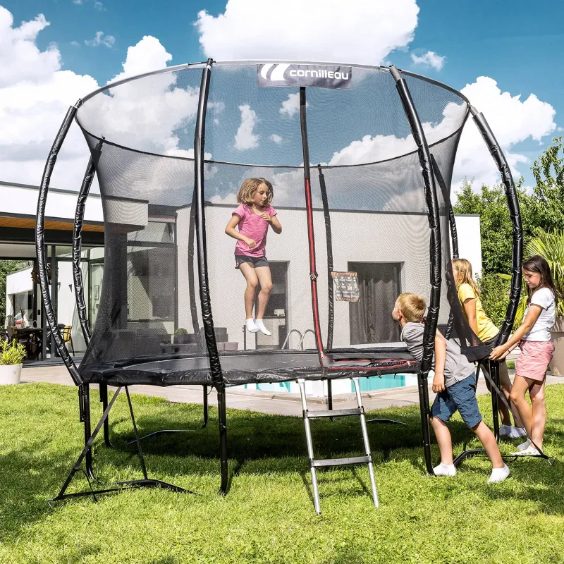 Батут CORNILLEAU SPRINGCARE 311083 з зовнішньою сіткою 244 см чорний Батут CORNILLEAU SPRINGCARE 311083 з зовнішньою сіткою 244 см чорний