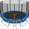 Батут Funfit 845 з зовнішньою сіткою 12,5 футів 374 см синій