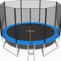 Батут Funfit 845 з зовнішньою сіткою 12,5 футів 374 см синій