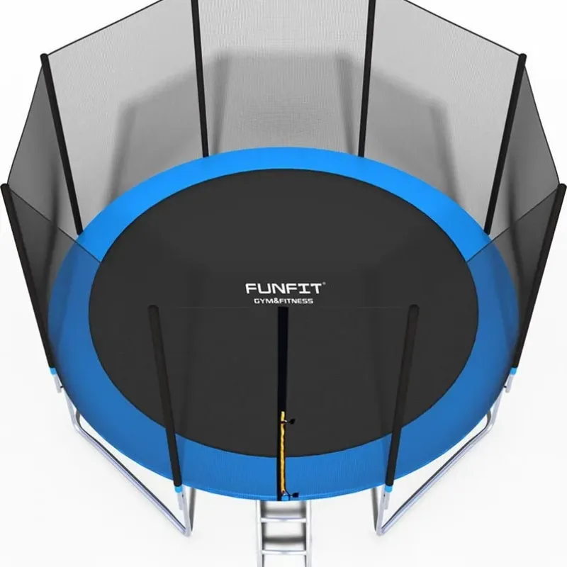 Батут Funfit 845 з зовнішньою сіткою 12,5 футів 374 см синій