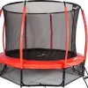 Батут Jumpi Maxy Comfort Plus з внутрішньою сіткою 12,5 футів 374 см червоний