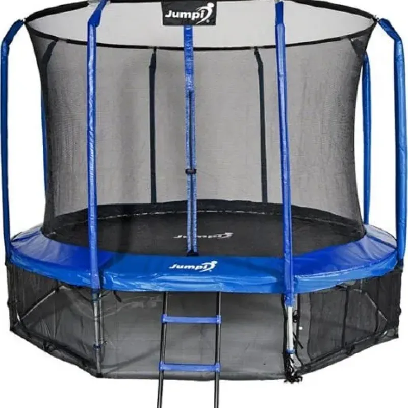 Батут Jumpi Maxy Comfort з внутрішньою сіткою 312 см синій