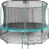 Батут Jumpi Maxy Comfort з внутрішньою сіткою 435 см зелений