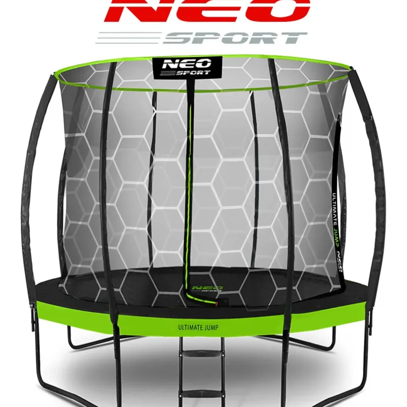 Батут Neo-Sport NS-08C221 з внутрішньою сіткою 8 футів 252 см чорно-зелений Батут Neo-Sport NS-08C221 з внутрішньою сіткою 8 футів 252 см чорно-зелений