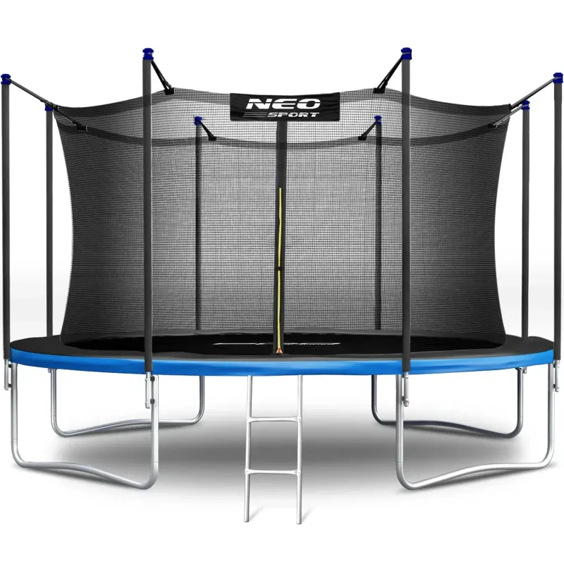 Батут Neo-Sport NS-15W241 із внутрішньою сіткою 15 футів 465 см, чорно-синій