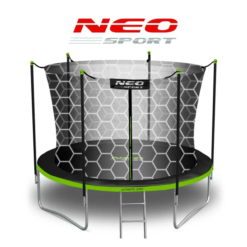 Батут Neo-Sport з внутрішньою 10 футів 312 см чорно-зелений Батут Neo-Sport з внутрішньою 10 футів 312 см чорно-зелений