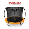 Батут Neo-Sport з внутрішньою сіткою 8 футів 252 см чорно-помаранчевий