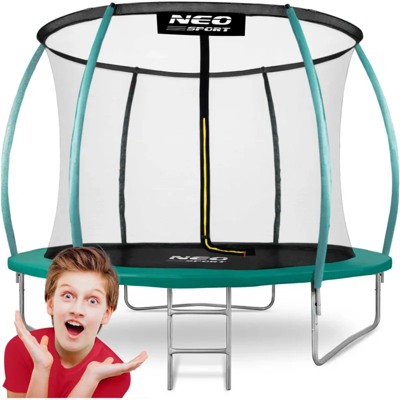 Батут Neo-Sport з внутрішньою сіткою 8,5 футів 252 см зелений Батут Neo-Sport з внутрішньою сіткою 8,5 футів 252 см зелений