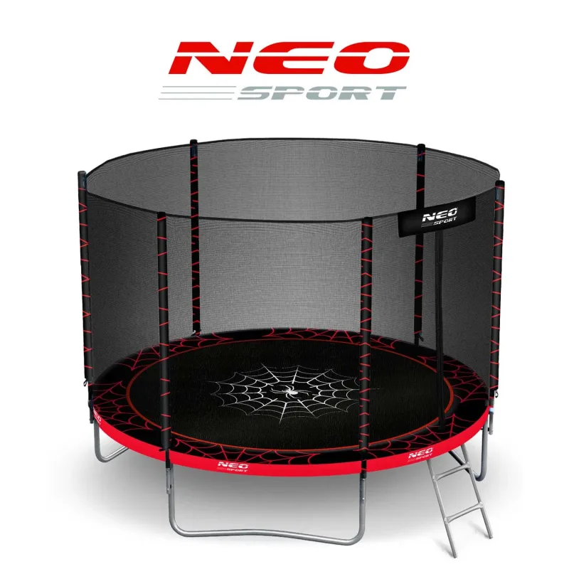 Батут Neo-Sport з зовнішньою сіткою 6 футів 183 см чорно-червоний Батут Neo-Sport з зовнішньою сіткою 6 футів 183 см чорно-червоний