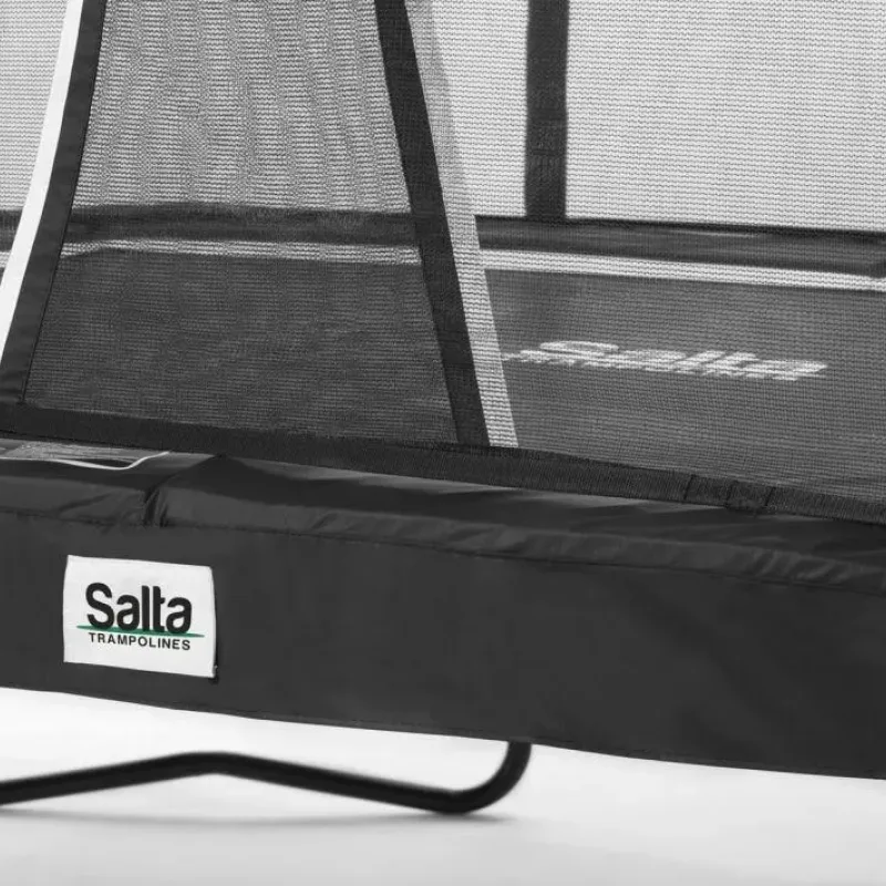 Батут Salta Premium Black Edition з внутрішньою сіткою 305 x 214 см чорний