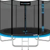 Батут THUNDER OUTSIDE PRO з зовнішньою сіткою 8 футів 244 см чорно-блакитний Батут THUNDER OUTSIDE PRO з зовнішньою сіткою 8 футів 244 см чорно-блакитний