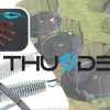 Батут THUNDER OUTSIDE PRO з зовнішньою сіткою 8 футів 244 см чорно-блакитний Батут THUNDER OUTSIDE PRO з зовнішньою сіткою 8 футів 244 см чорно-блакитний