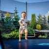 Батут THUNDER OUTSIDE PRO з зовнішньою сіткою 8 футів 244 см чорно-блакитний Батут THUNDER OUTSIDE PRO з зовнішньою сіткою 8 футів 244 см чорно-блакитний