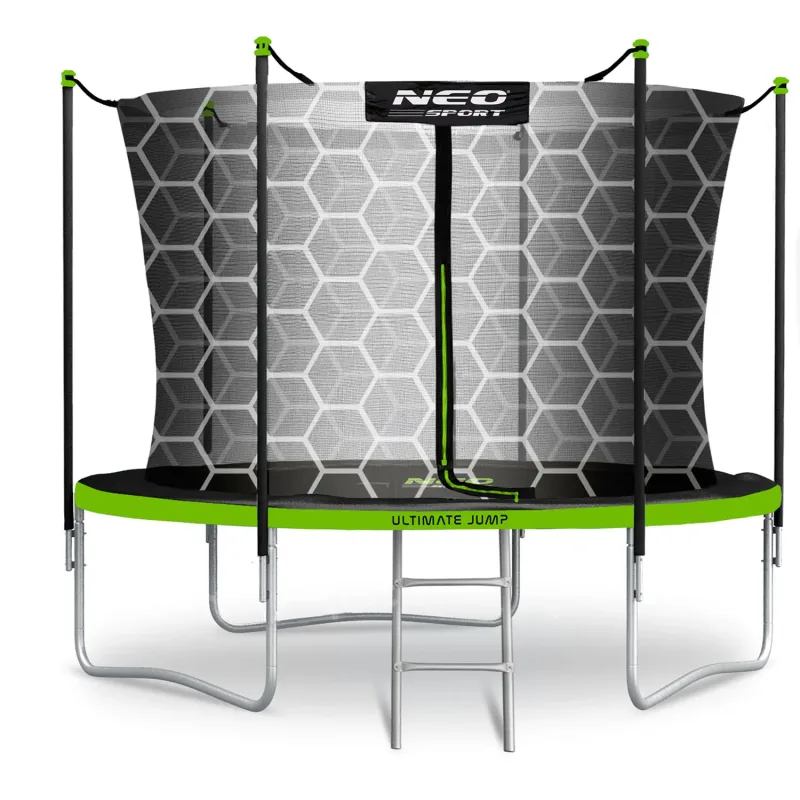 Батути Neo-Sport з внутрішньою сіткою 6 футів 183 см чорно-зелений Батути Neo-Sport з внутрішньою сіткою 6 футів 183 см чорно-зелений