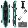 Каяк надувний Bestway Hydro-Force Ventura X2 330 х 86 см, чорно-м'ятний